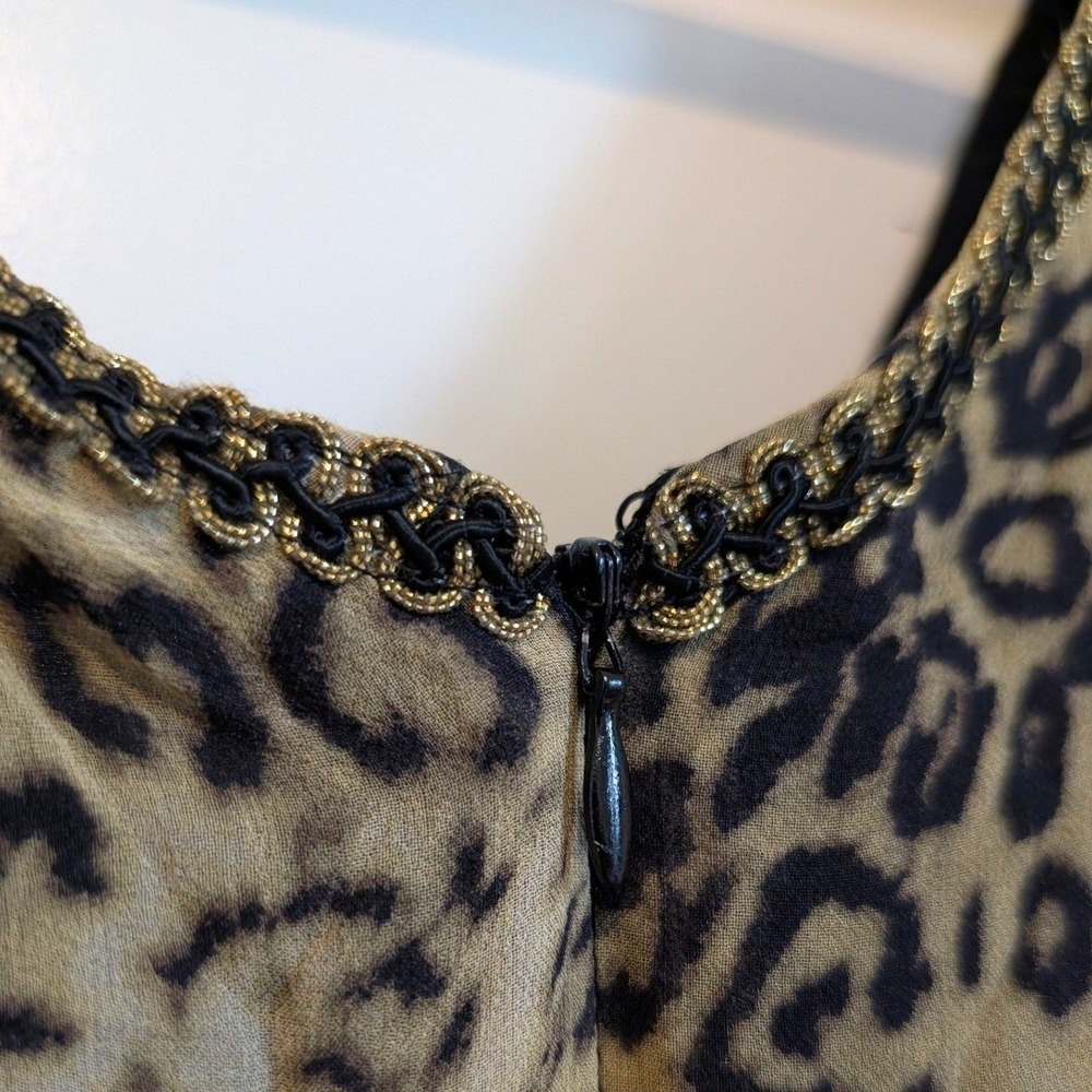 Boston Proper Muse Silk Leopard Print Dress - Picture 5 of 5